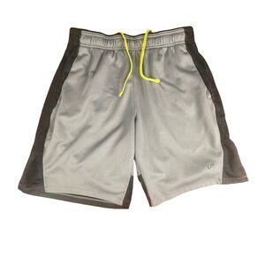 Unipro Mens Qwick-Dry Athletic Shorts Gray Mesh Training Gym Pockets Medium